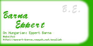 barna eppert business card